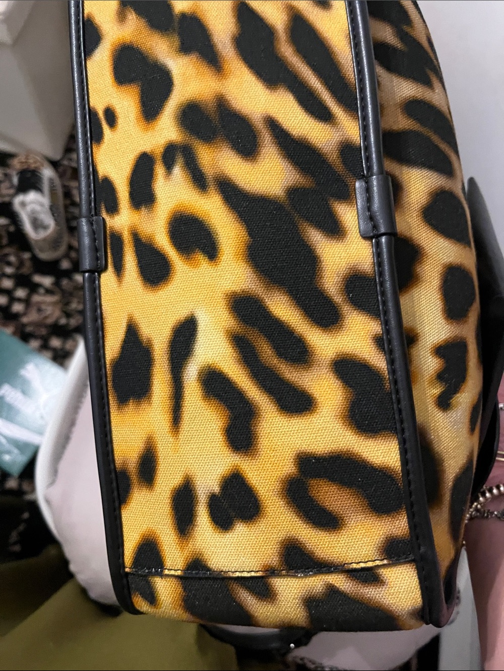 Stella McCartney Leopard Print Tote with Black Pouch - Picture 9 of 15